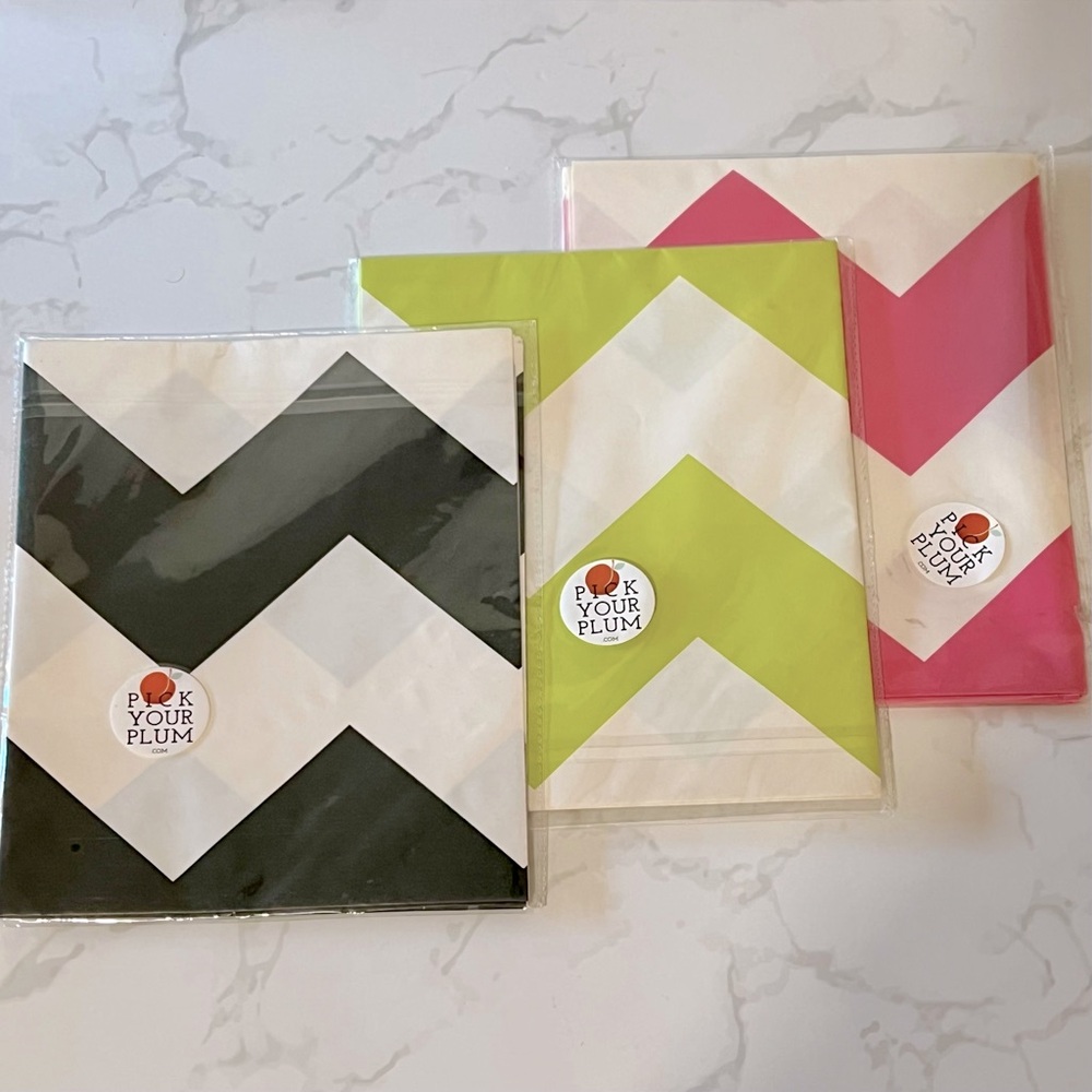 3 Chevron Print Paper Table Runners Bundle
